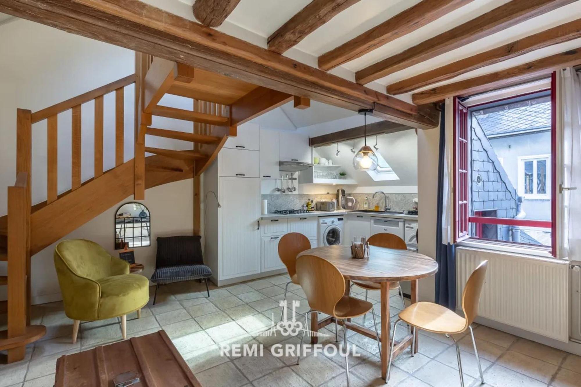 L'Escalier D'H - Duplex 3 In The City Center - Normand Charm - Family Stay Онфльор Екстериор снимка